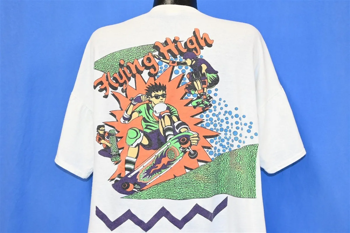 90s Skateboarding Skate Flying High Neon t-shirt Extra Large