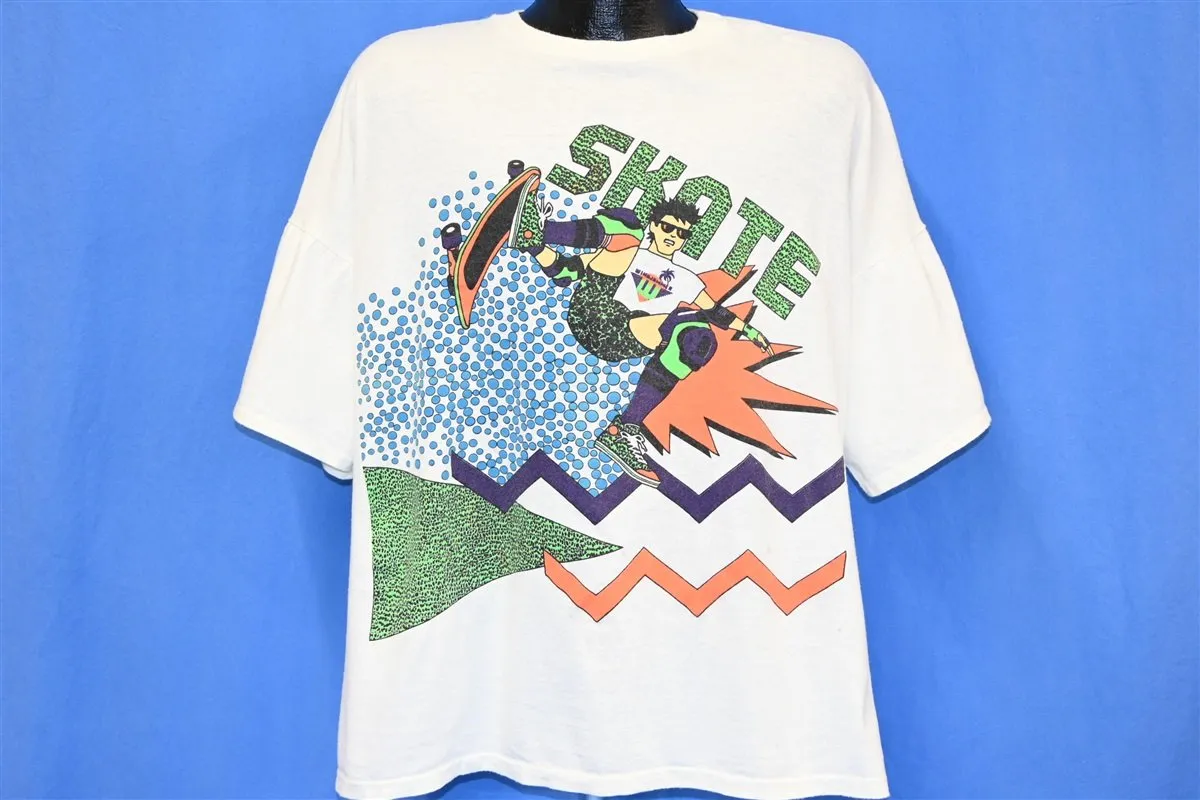 90s Skateboarding Skate Flying High Neon t-shirt Extra Large