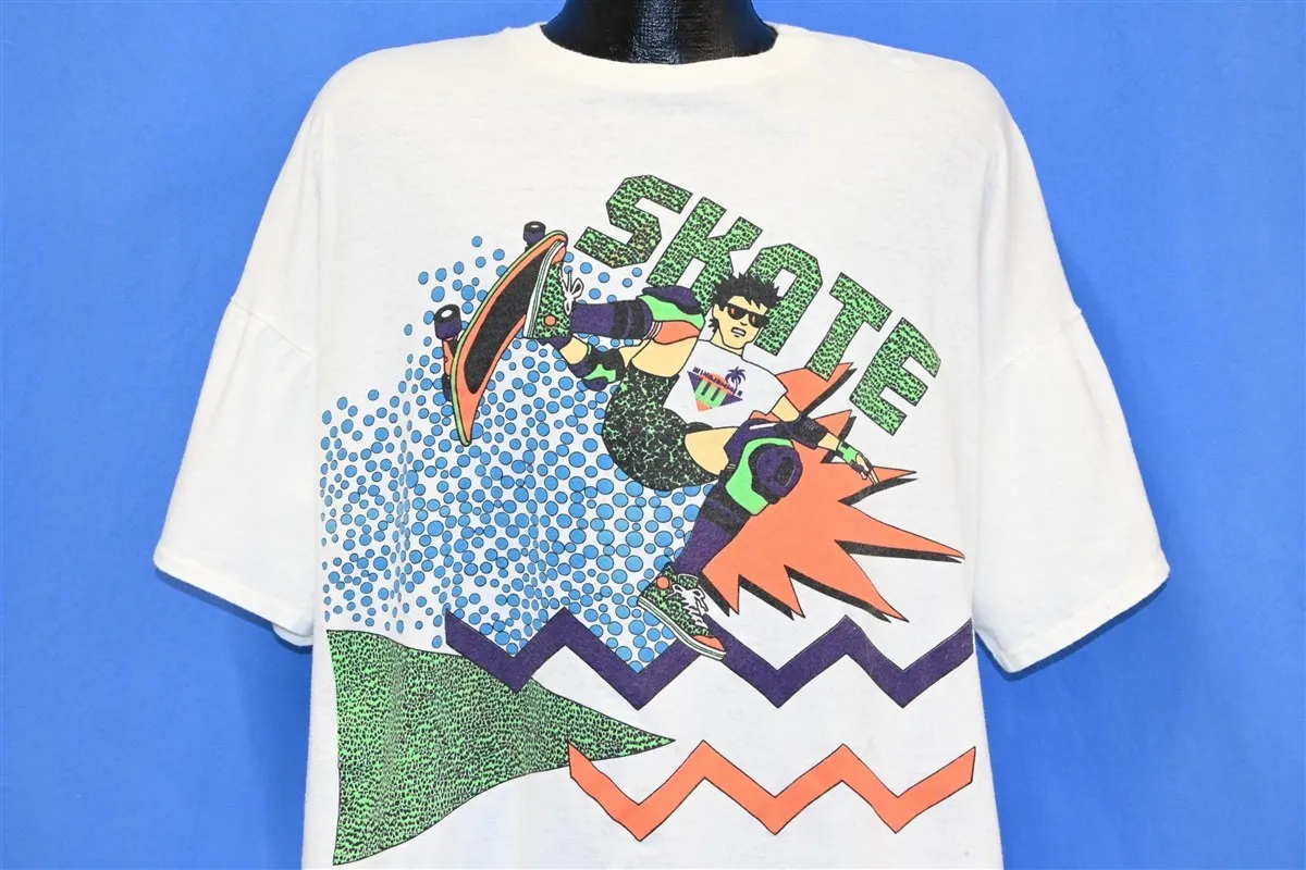 90s Skateboarding Skate Flying High Neon t-shirt Extra Large