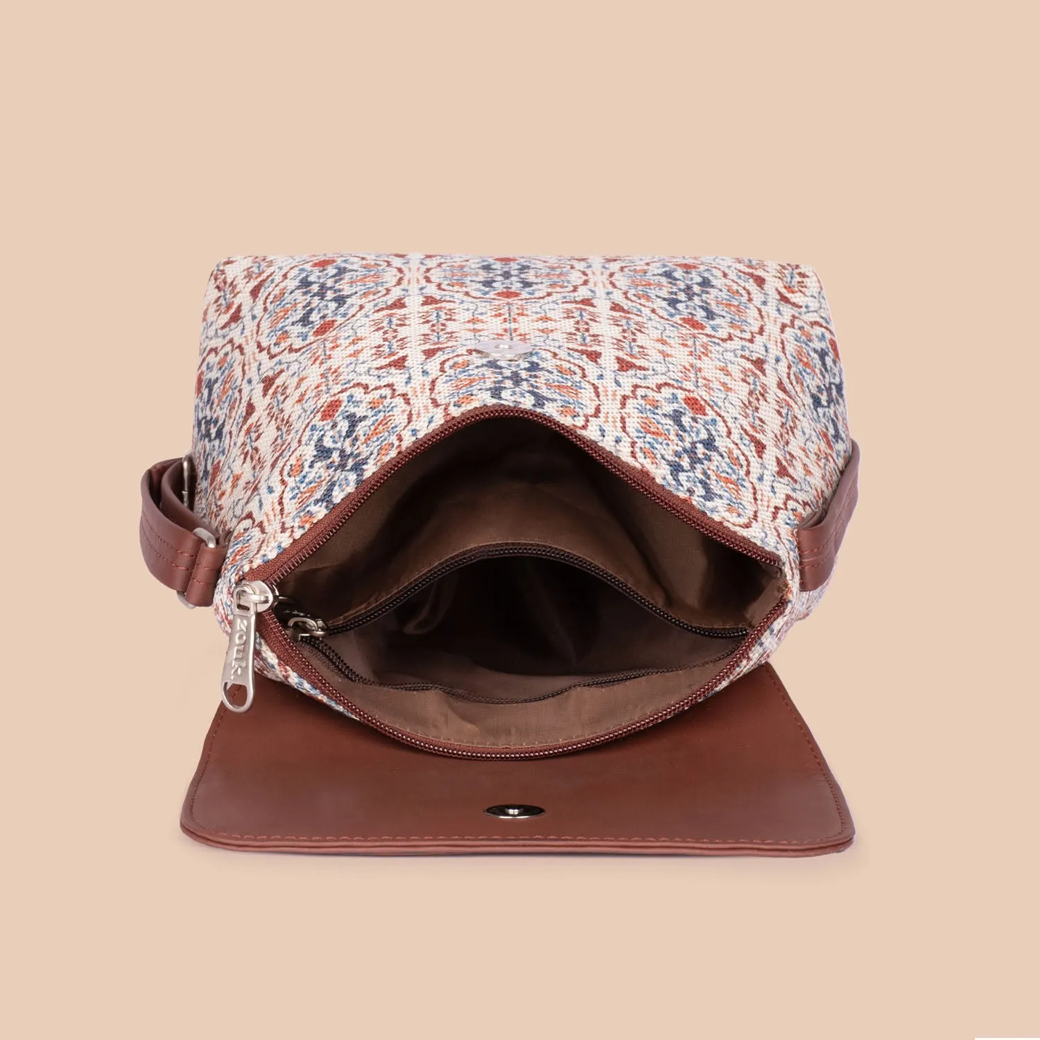 Agra Floral Flap Sling Bag