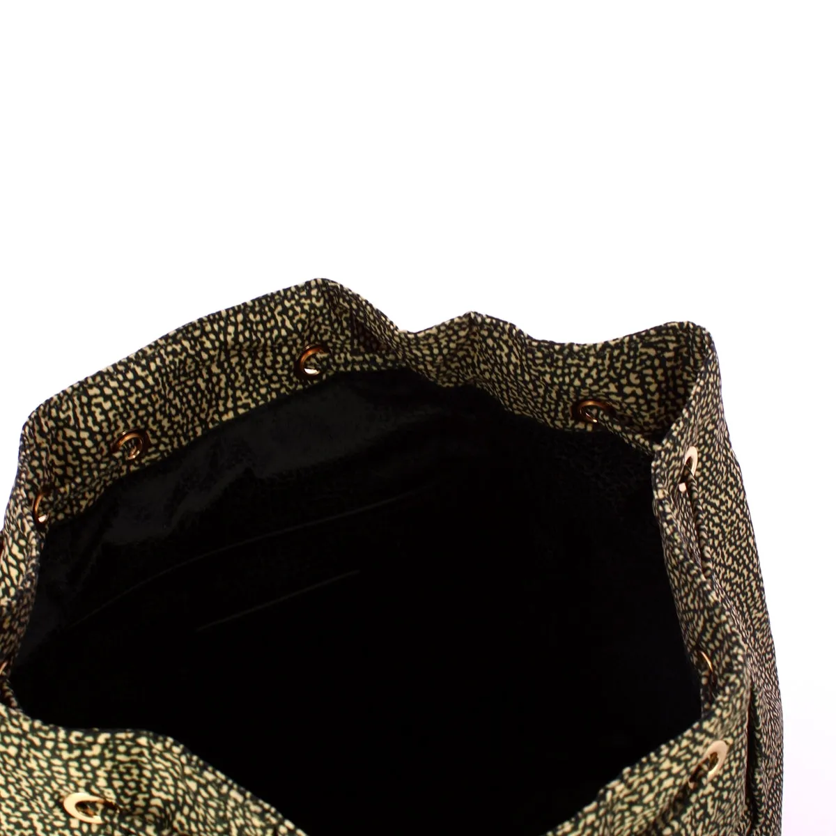 Borbonese - Zaino Medium OP Naturale Nero - 91010051AH1 - OP/NATURALE/NERO