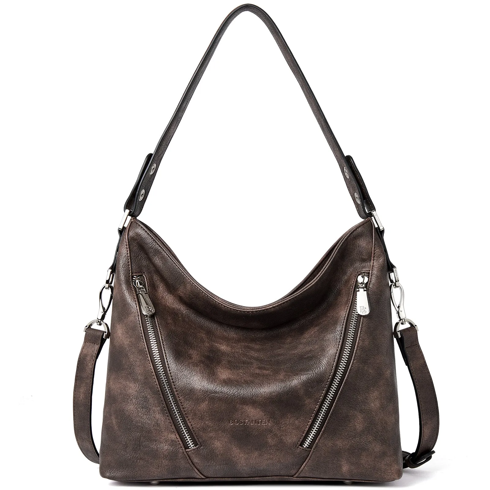 BOSTANTEN Women Leather Handbag Designer Ladies Hobo Purses Shoulder Bags