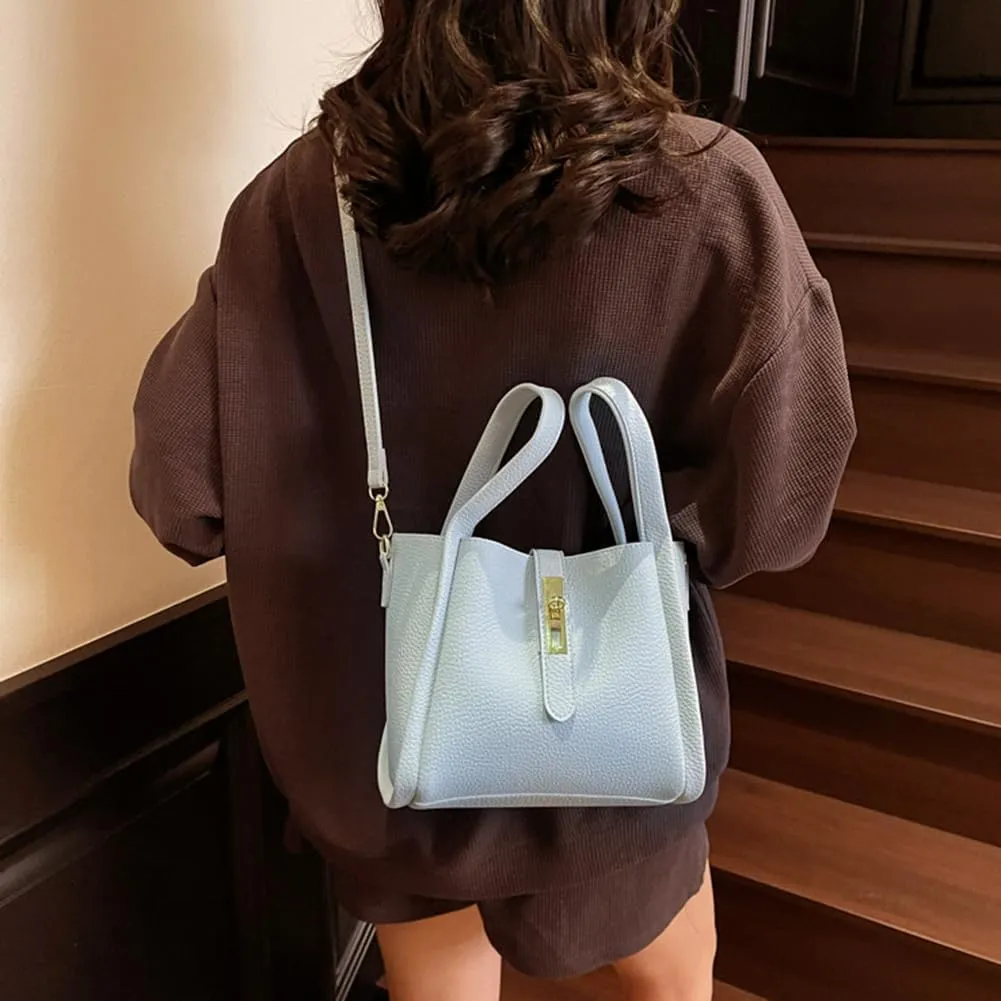 Bucket Bag for Women Leather Bucket Bags Trendy Bucket Purse Vintage Shoulder Bag Women's Tote Bags Handbags with Small Purse
