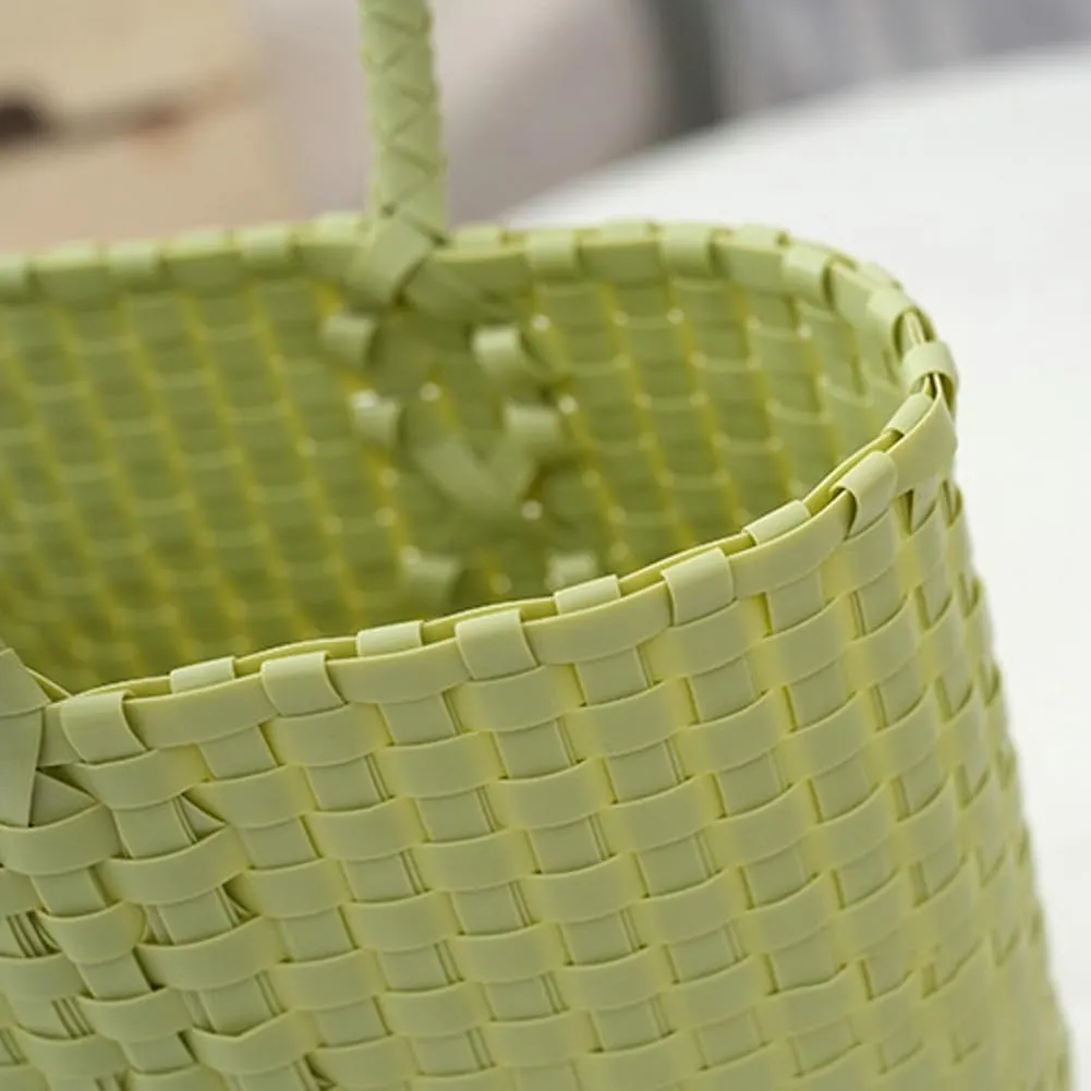 Caistre Womens PVC Jelly Bag 2025 Summer Beach Woven Top Handle Bag Fashion Travel Tote Handbag Plastic Purse