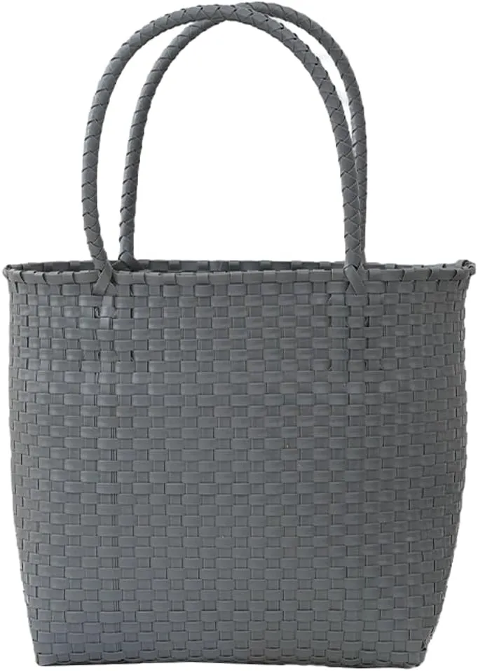 Caistre Womens PVC Jelly Bag 2025 Summer Beach Woven Top Handle Bag Fashion Travel Tote Handbag Plastic Purse