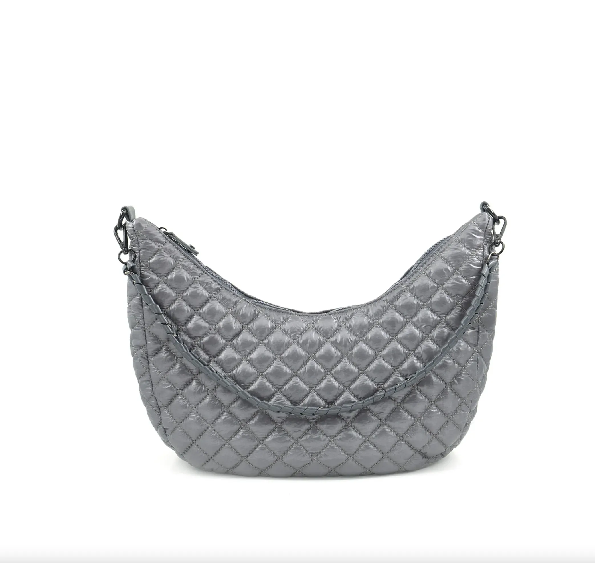 Carla Quilted Nylon Hobo Bag