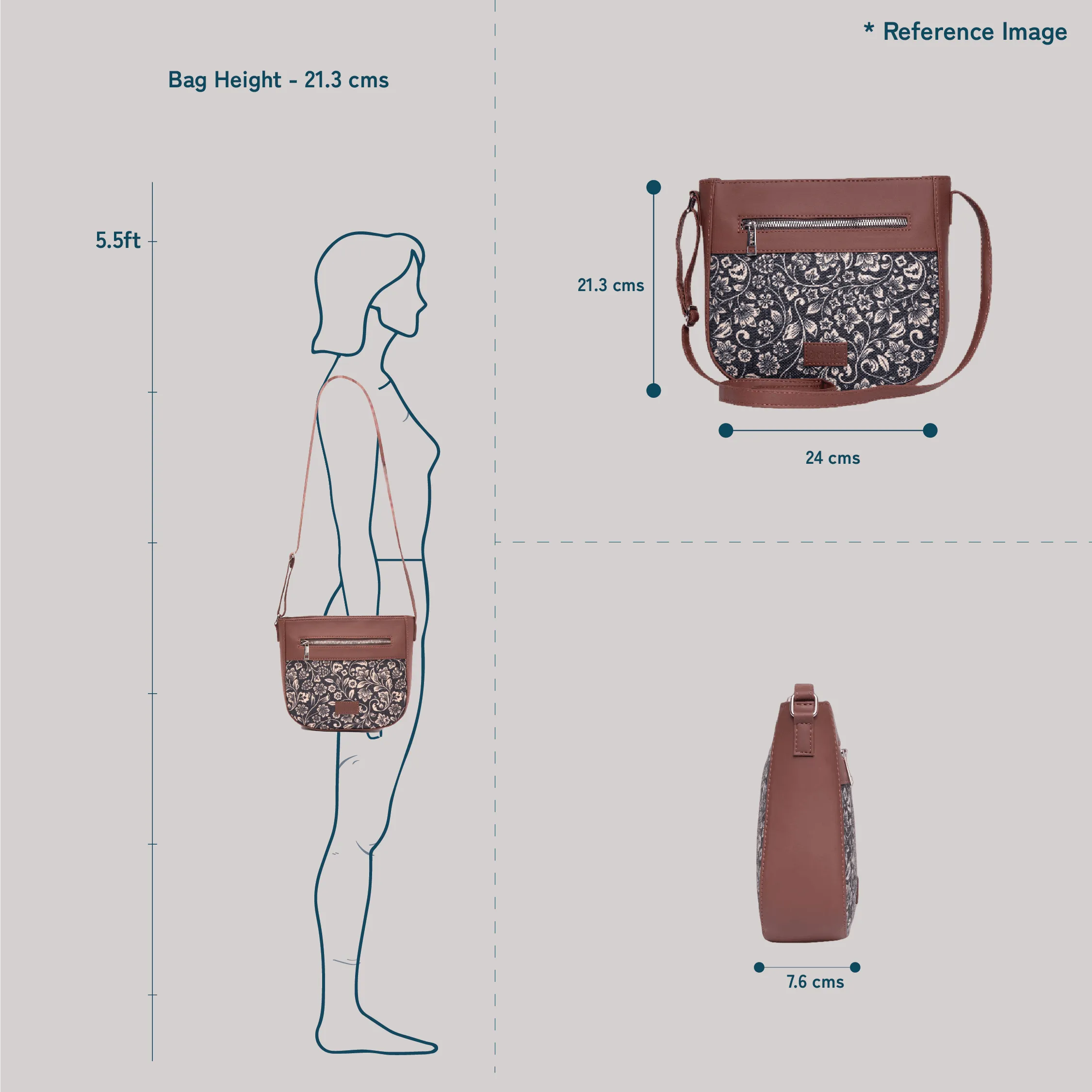 Chhavi Niwas Jhoomar Motif U-Shaped Sling Bag