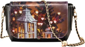 Crossbody Bags for Women Trendy Women's Black Shoulder Bag Small PU Leather Flap Cross Body Bag Handbags