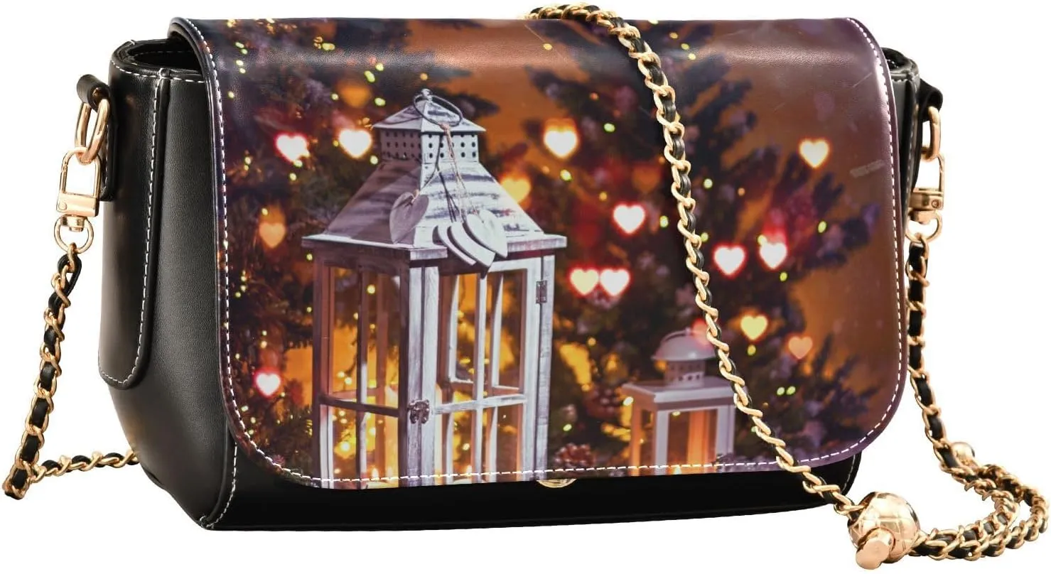 Crossbody Bags for Women Trendy Women's Black Shoulder Bag Small PU Leather Flap Cross Body Bag Handbags