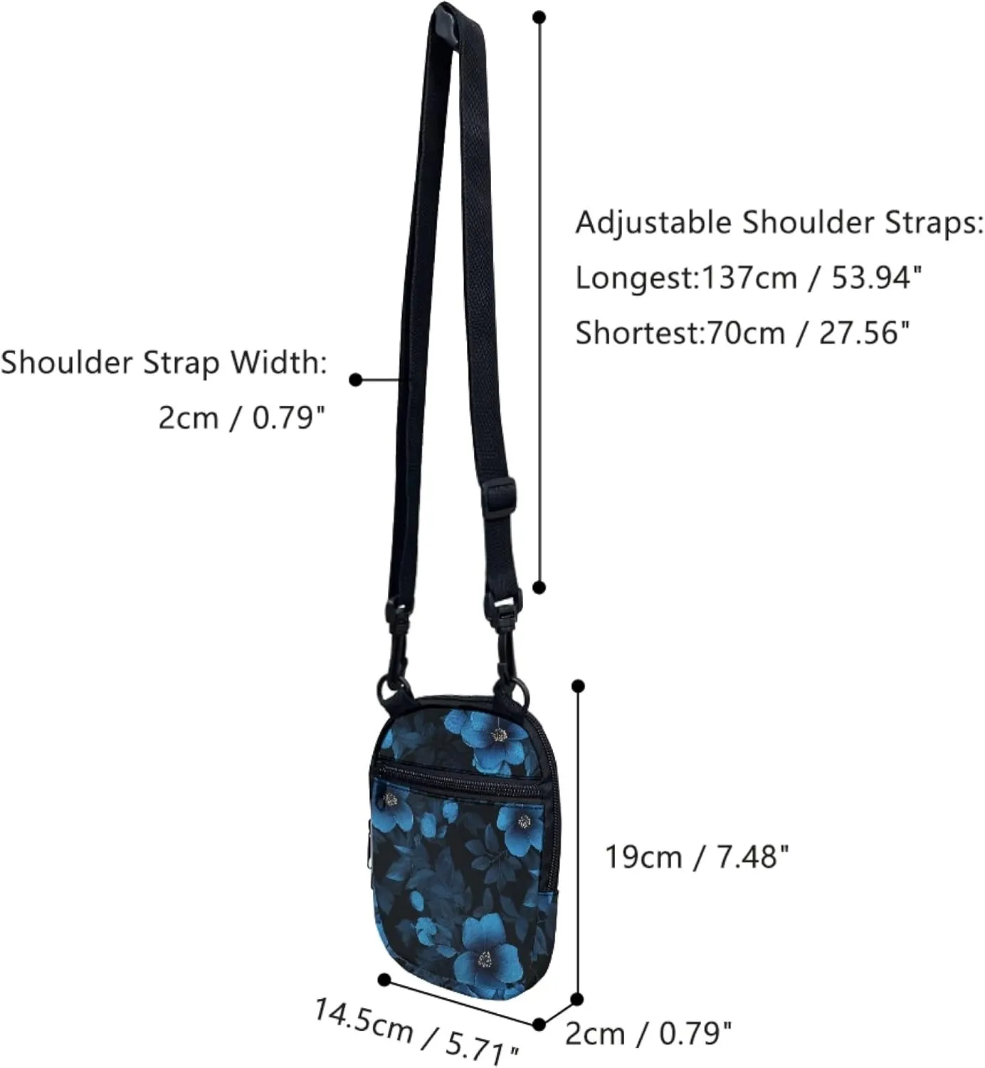 Crossbody Bags Girls Women Gift Fashion Shoulder Bag Cell Phone Pouch with Adjustable Strap Small Messenger Bag