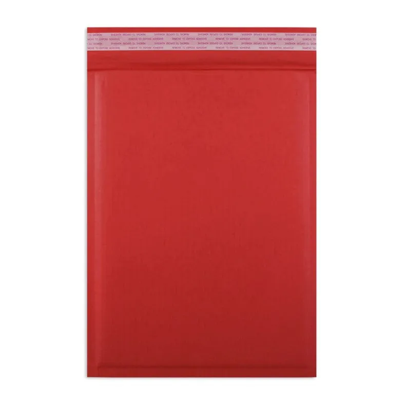 Eco-Friendly Recyclable Red Padded Mailing Bags (Range of sizes)