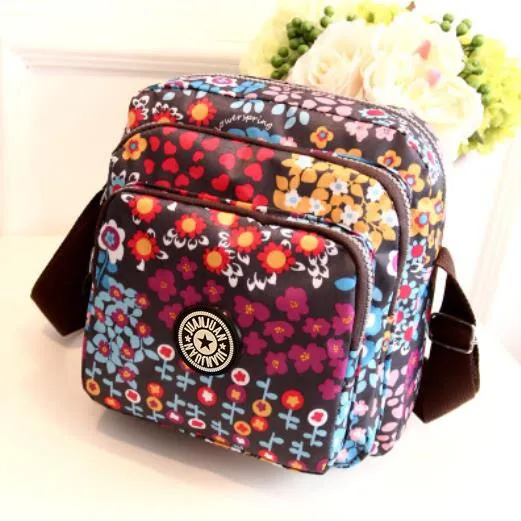 Fashion Women Messenger Bags New Vinatge Flower Printing Women Bag Mummy Casual Shoulder Bags Female small Wallet