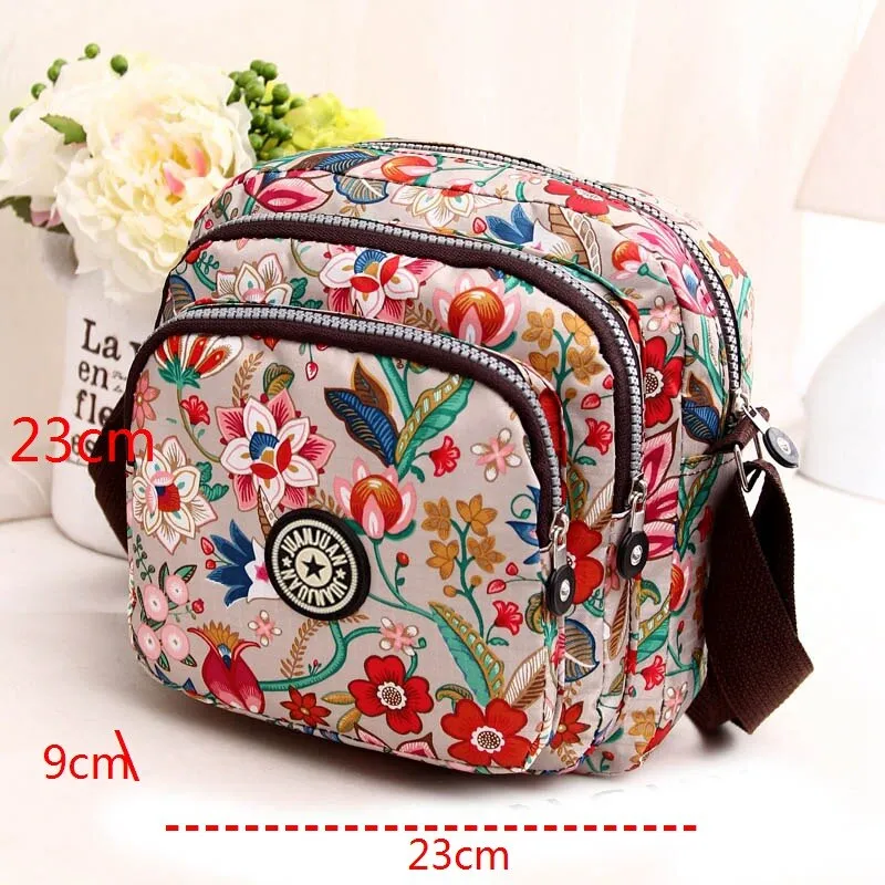 Fashion Women Messenger Bags New Vinatge Flower Printing Women Bag Mummy Casual Shoulder Bags Female small Wallet