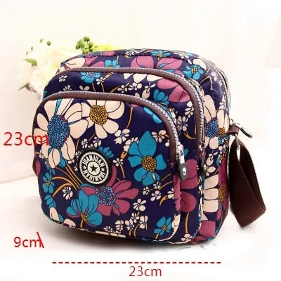 Fashion Women Messenger Bags New Vinatge Flower Printing Women Bag Mummy Casual Shoulder Bags Female small Wallet