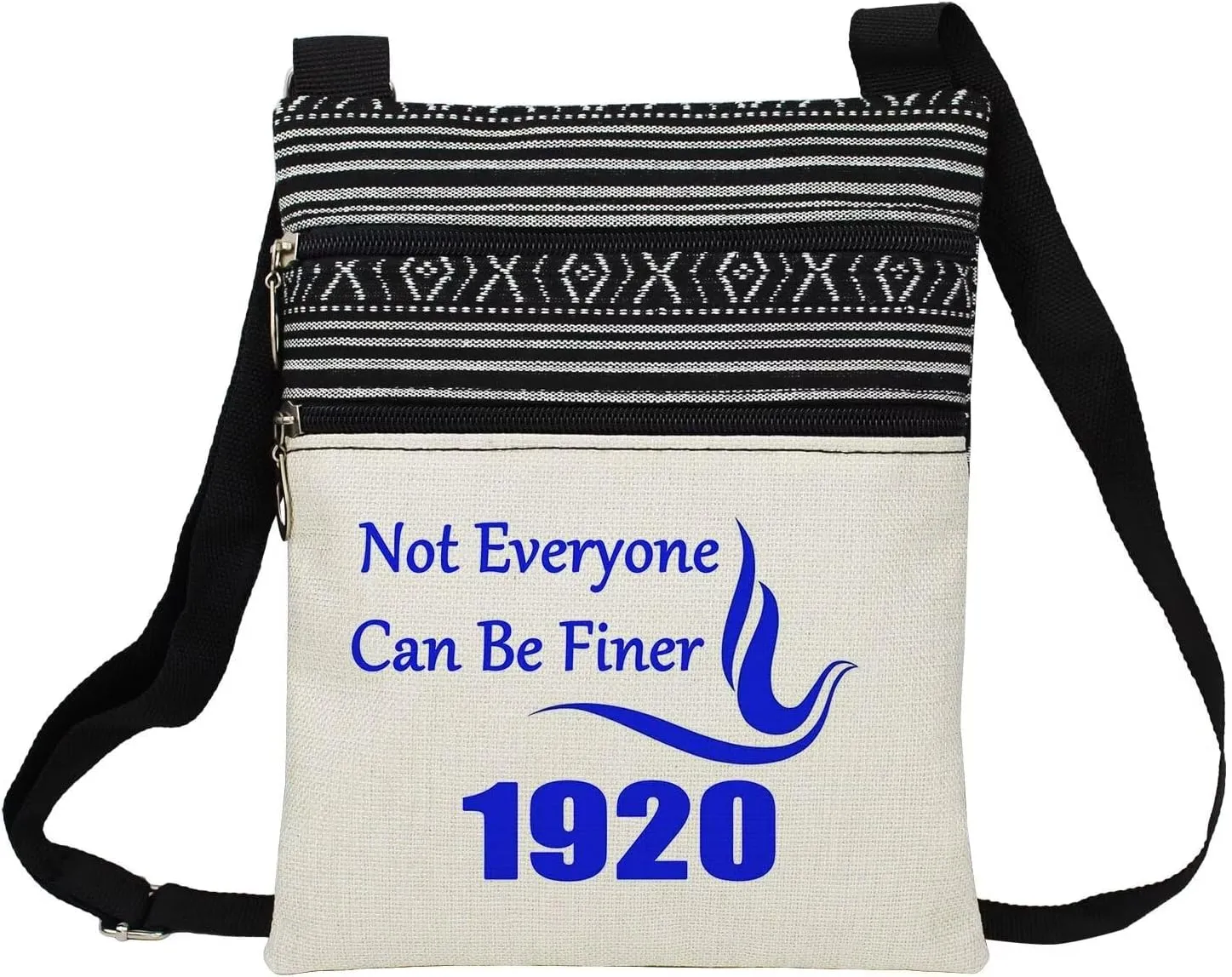 Finer 1920 Messenger Bag Small Ethnic Pattern Printed Adjustable Strap Crossbody Zipper Bag Not Everyone Can Be Finer Phone Bag Wallet ZPB Cute Shoulder Handbag for Women