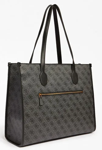 Guess Silvana Logo 4G Top Handel Bag In Coal For Women