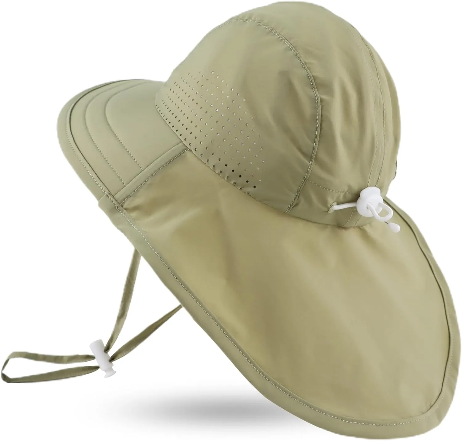 JANGANNSA Baby Sun Hat Boys Girls Infant Toddler Bucket Hat Kids Neck Flap Sun Protect Cap Beach