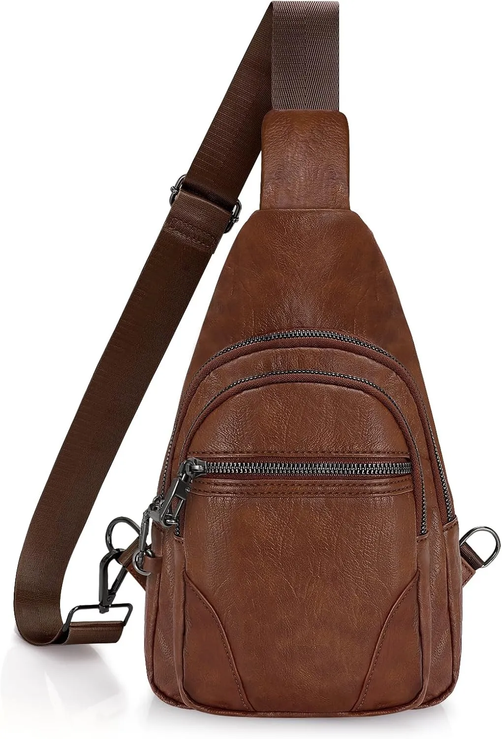 JASGOOD Anti Theft Small Sling Bag for Women Leather Fanny Packs Crossbody Bags Trendy Anti-Theft Sling Purse for Travel