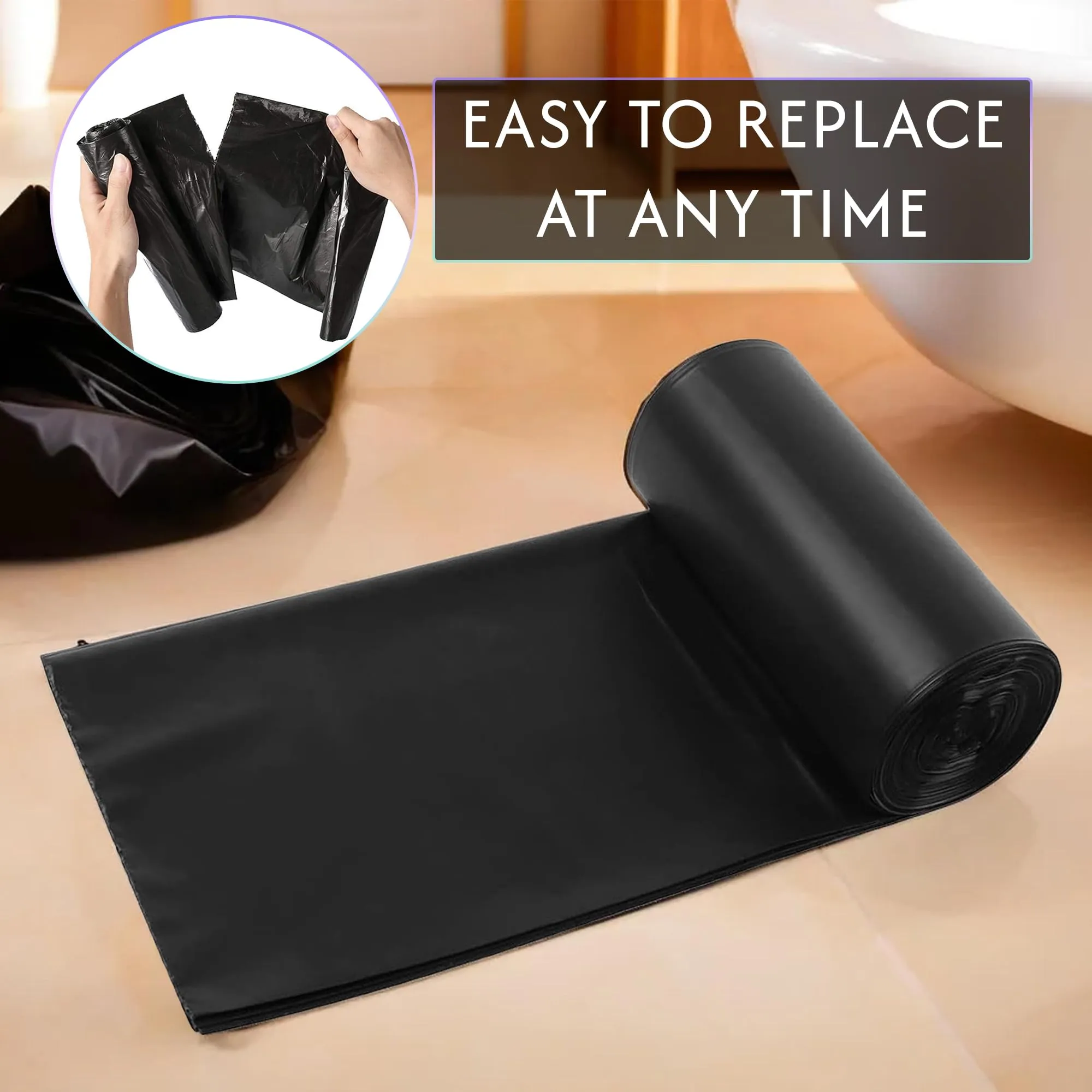 Kuber Industries (Large) Eco - Friendly Dustbin Bags - (15 Pcs) Leakproof | Odour Free | Strong Garbage Bags - For Trash And Waste - Dustbin Covers For Kitchen And Home | 30 x 24 Inches (Black)