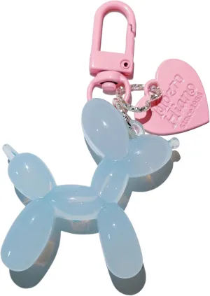 LAEKOU Jelly Balloon Dog Design Keychain for Women, Cute Girls Key Chain, Bag Charms Accessories for Car Purse Backpack