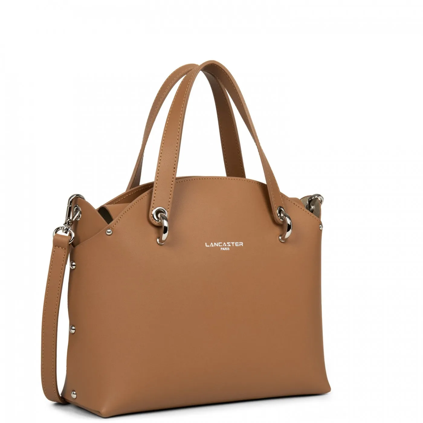 LANCASTER CITY FLORE HANDLE BAG - CAMEL/CHAMPAGNE