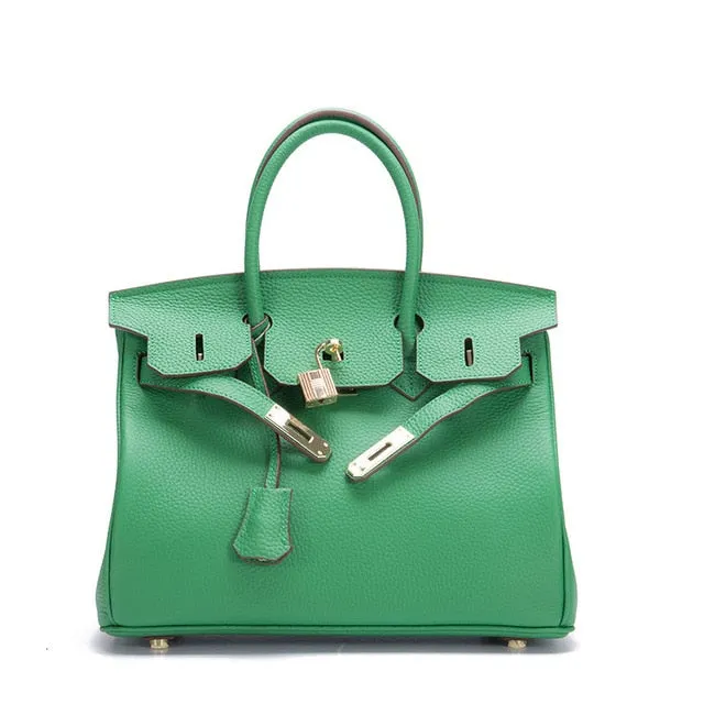 Luxury Famous Brands 2019 Women Genuine Leather Lock Handbags Female Messenger Bags Designer Casual Ladies Tote Crossbody Bags