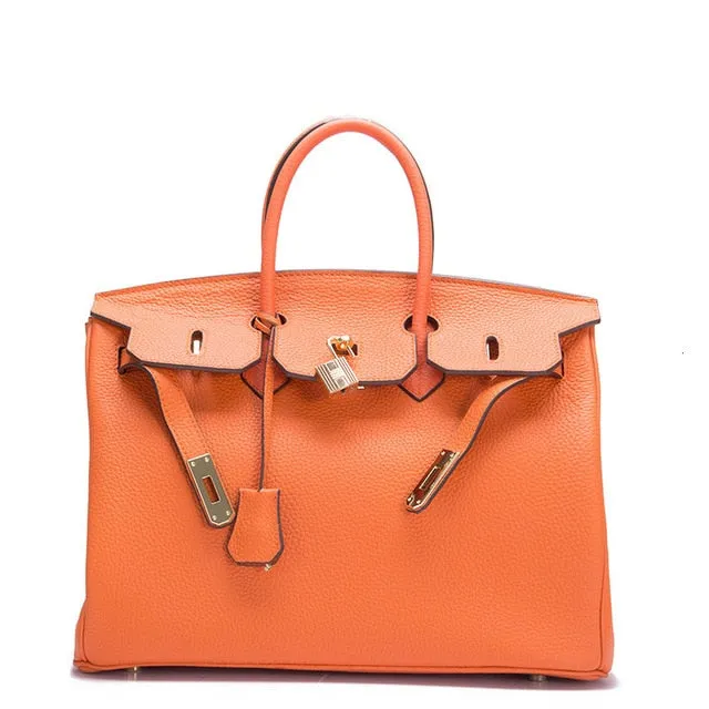 Luxury Famous Brands 2019 Women Genuine Leather Lock Handbags Female Messenger Bags Designer Casual Ladies Tote Crossbody Bags