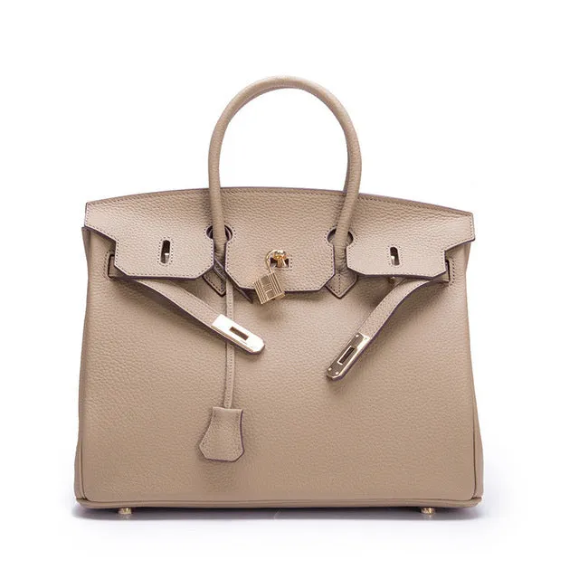 Luxury Famous Brands 2019 Women Genuine Leather Lock Handbags Female Messenger Bags Designer Casual Ladies Tote Crossbody Bags
