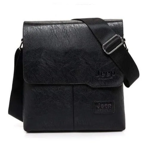 Men Tote Bags JEEP BULUO  Leather Messenger Bag