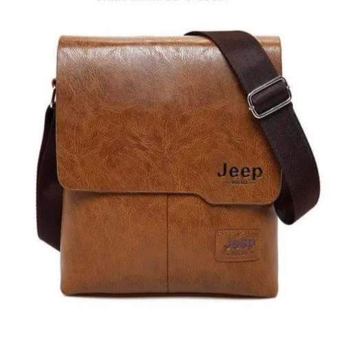 Men Tote Bags JEEP BULUO  Leather Messenger Bag