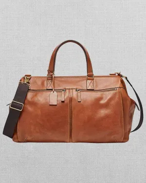 Men's Defender or Dillon Leather Travel Overnight Duffle Bag