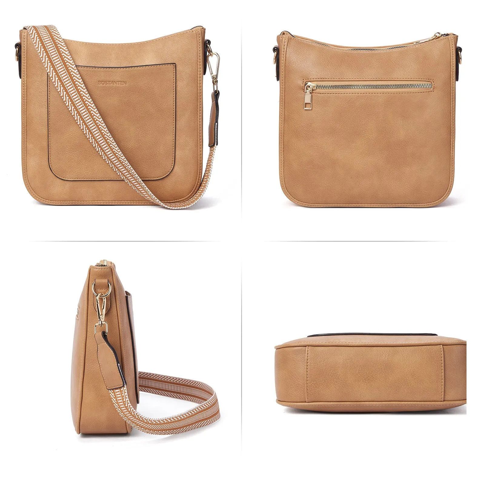 Nola Reversible Boho Straps Vegan Leather Hobo Handbags