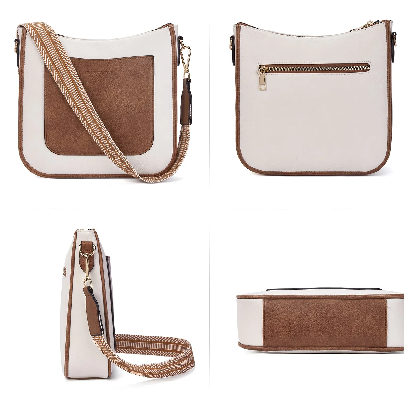 Nola Reversible Boho Straps Vegan Leather Hobo Handbags