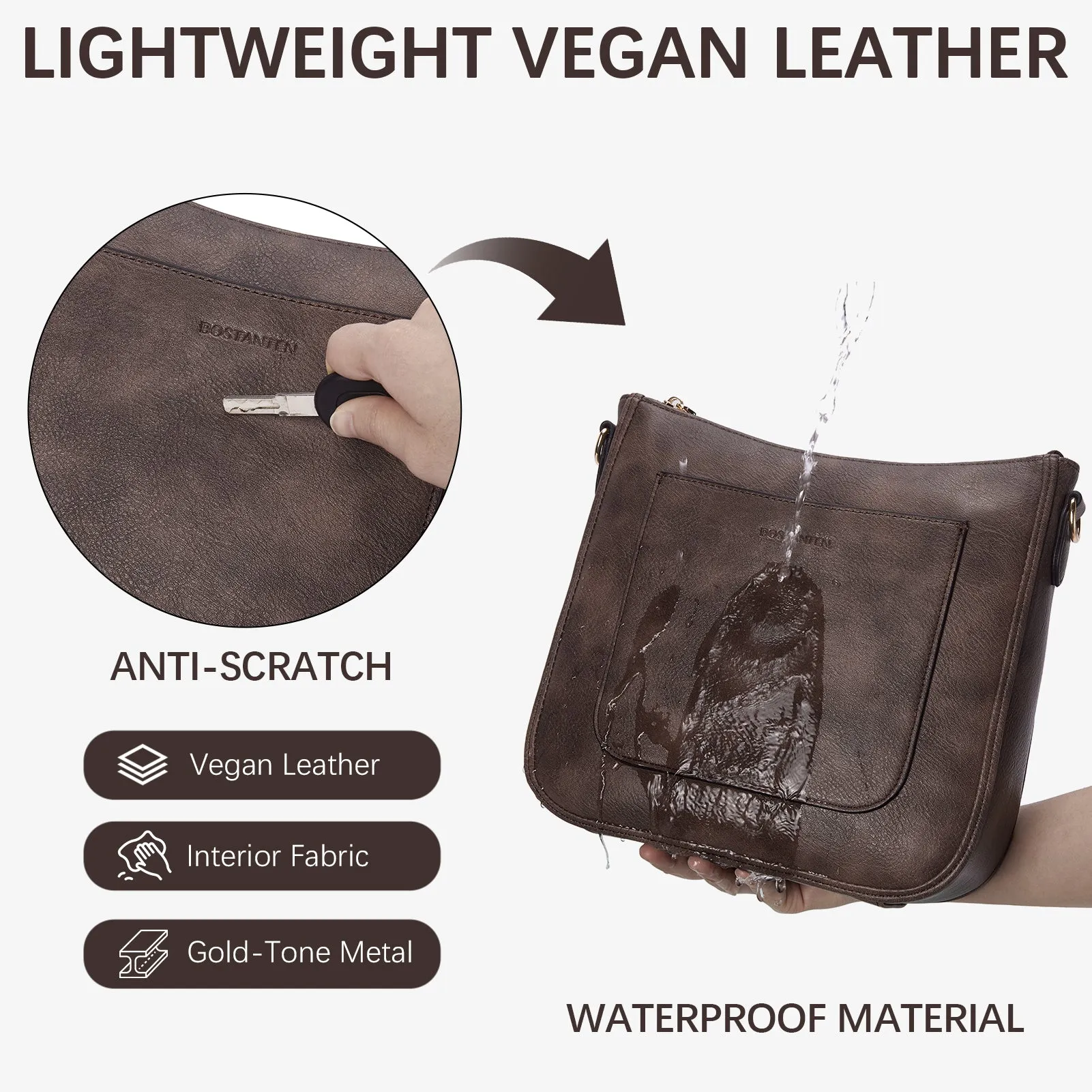 Nola Reversible Boho Straps Vegan Leather Hobo Handbags