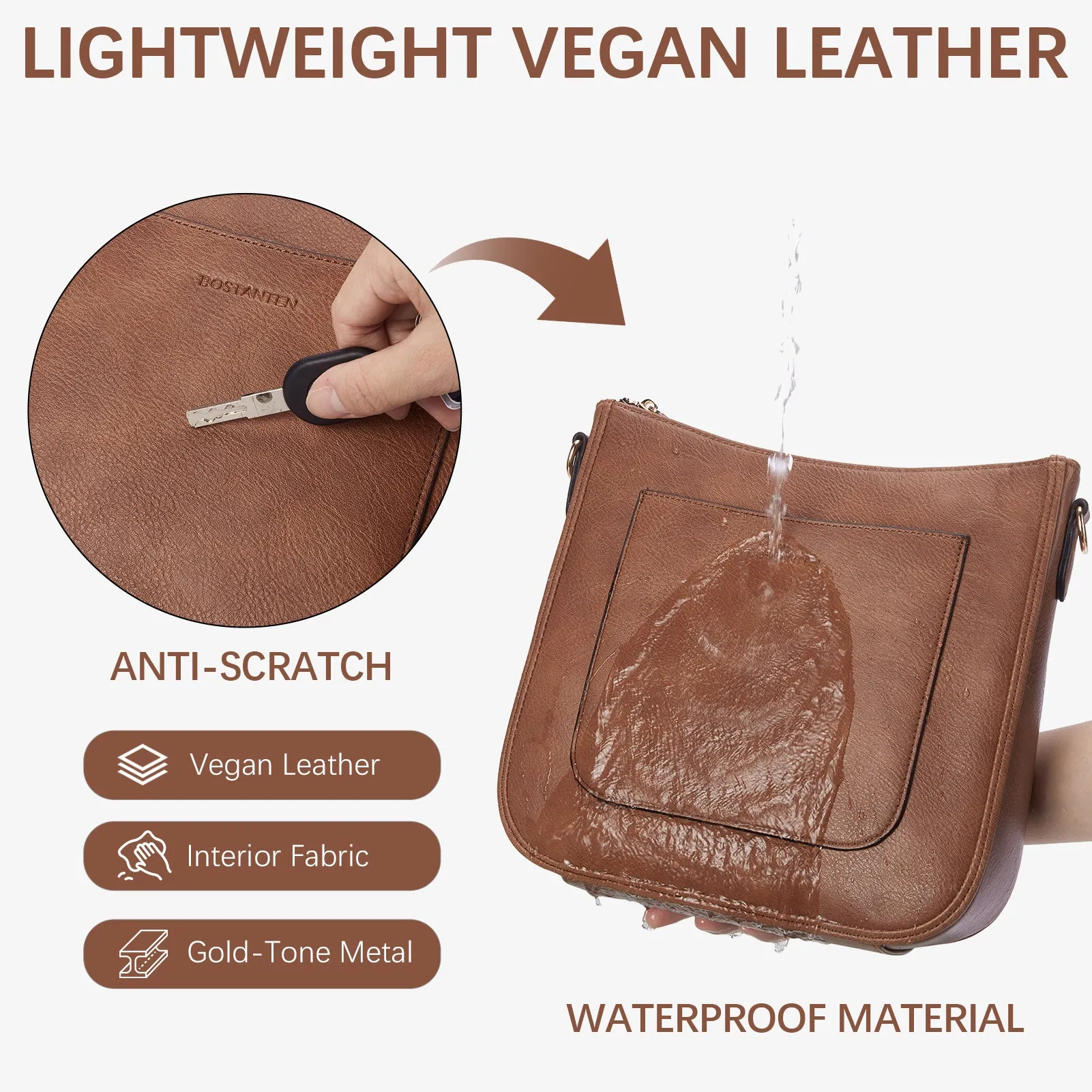 Nola Reversible Boho Straps Vegan Leather Hobo Handbags
