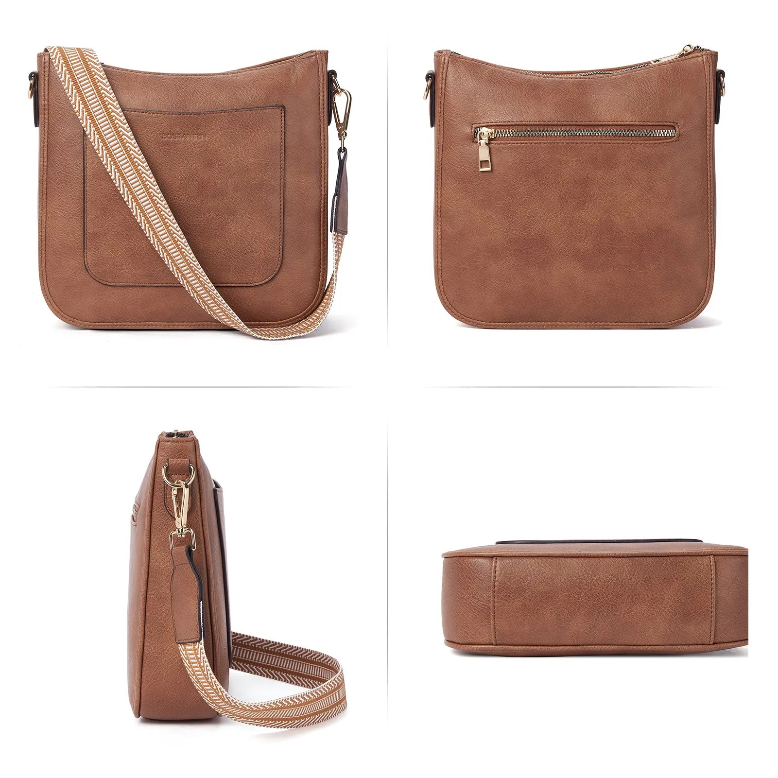 Nola Reversible Boho Straps Vegan Leather Hobo Handbags