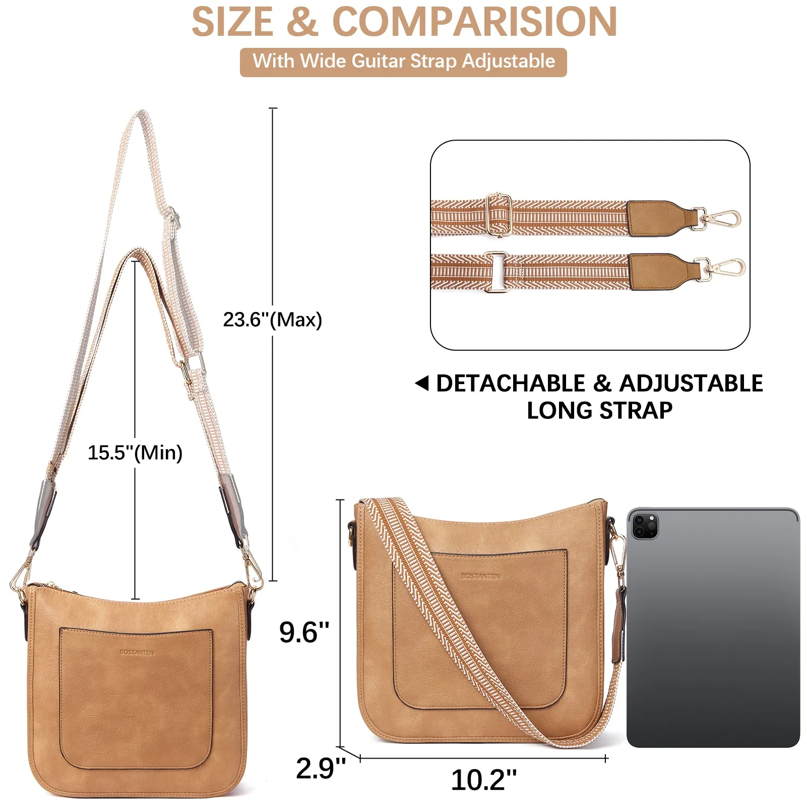 Nola Reversible Boho Straps Vegan Leather Hobo Handbags