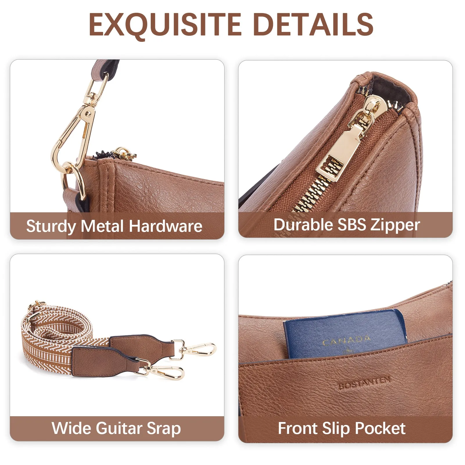 Nola Reversible Boho Straps Vegan Leather Hobo Handbags