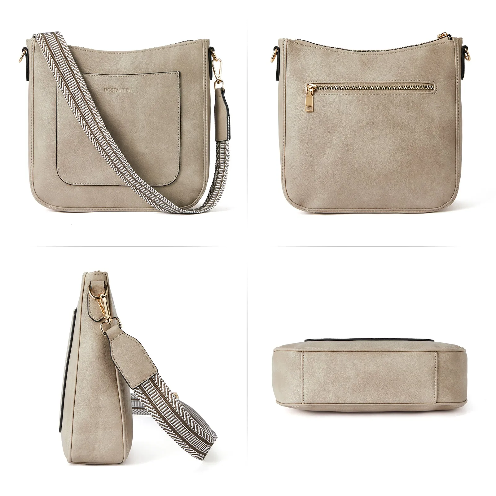 Nola Reversible Boho Straps Vegan Leather Hobo Handbags