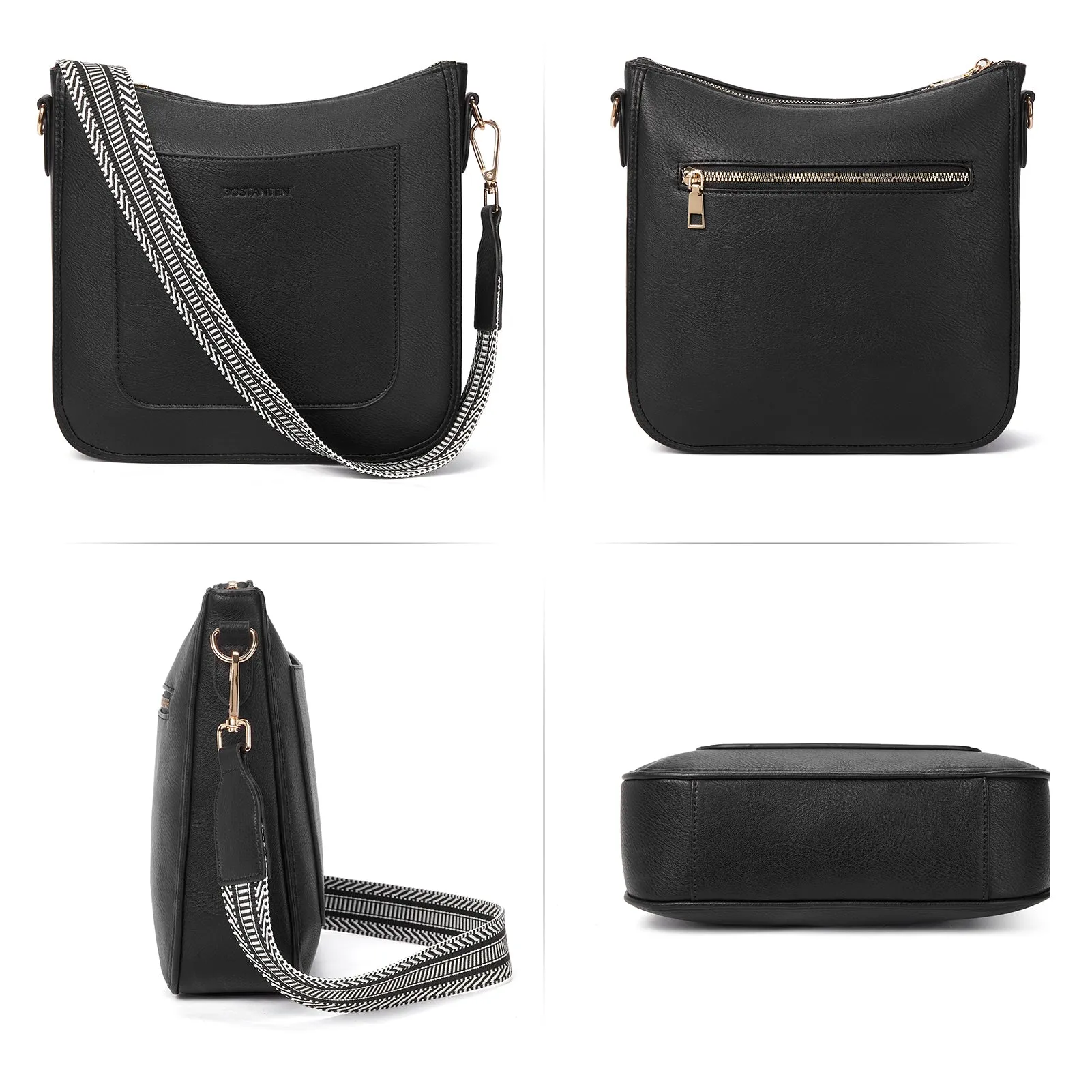 Nola Reversible Boho Straps Vegan Leather Hobo Handbags