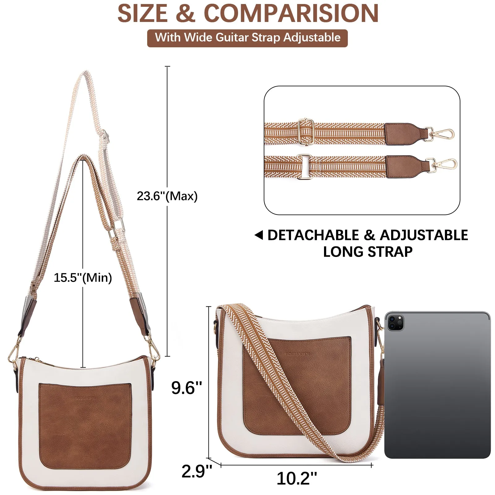 Nola Reversible Boho Straps Vegan Leather Hobo Handbags