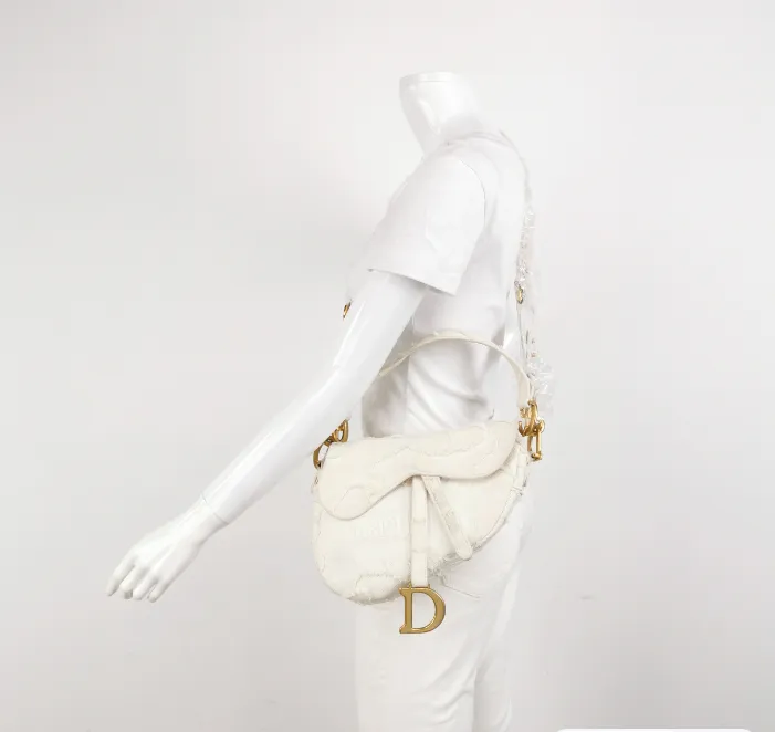 Preloved Dior Saddle Mini 23.5cm White 127842800708