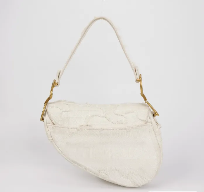 Preloved Dior Saddle Mini 23.5cm White 127842800708