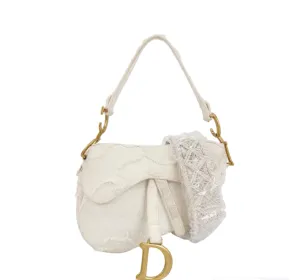 Preloved Dior Saddle Mini 23.5cm White 127842800708
