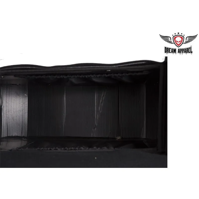 PVC Waterproof Motorcycle Saddlebag Plain Zip Off Bag 16.25" x 6.75" x 11.50
