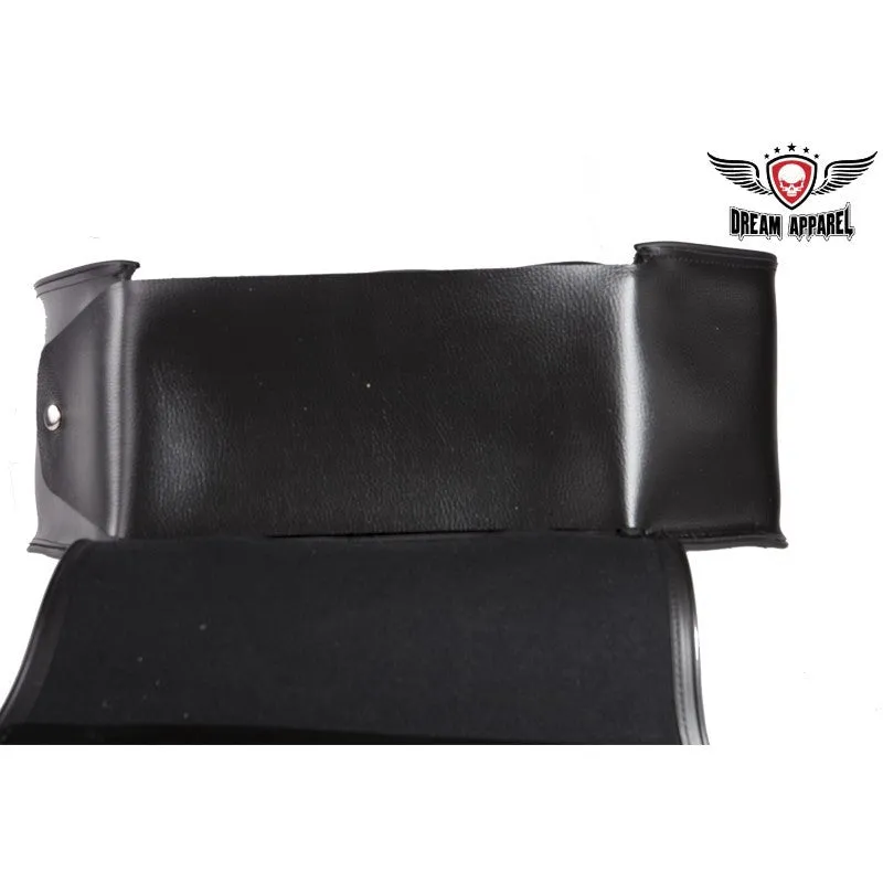 PVC Waterproof Motorcycle Saddlebag Plain Zip Off Bag 16.25" x 6.75" x 11.50