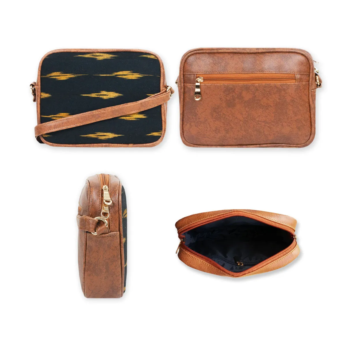 Raat Ikkat Sling and Pouch Combo