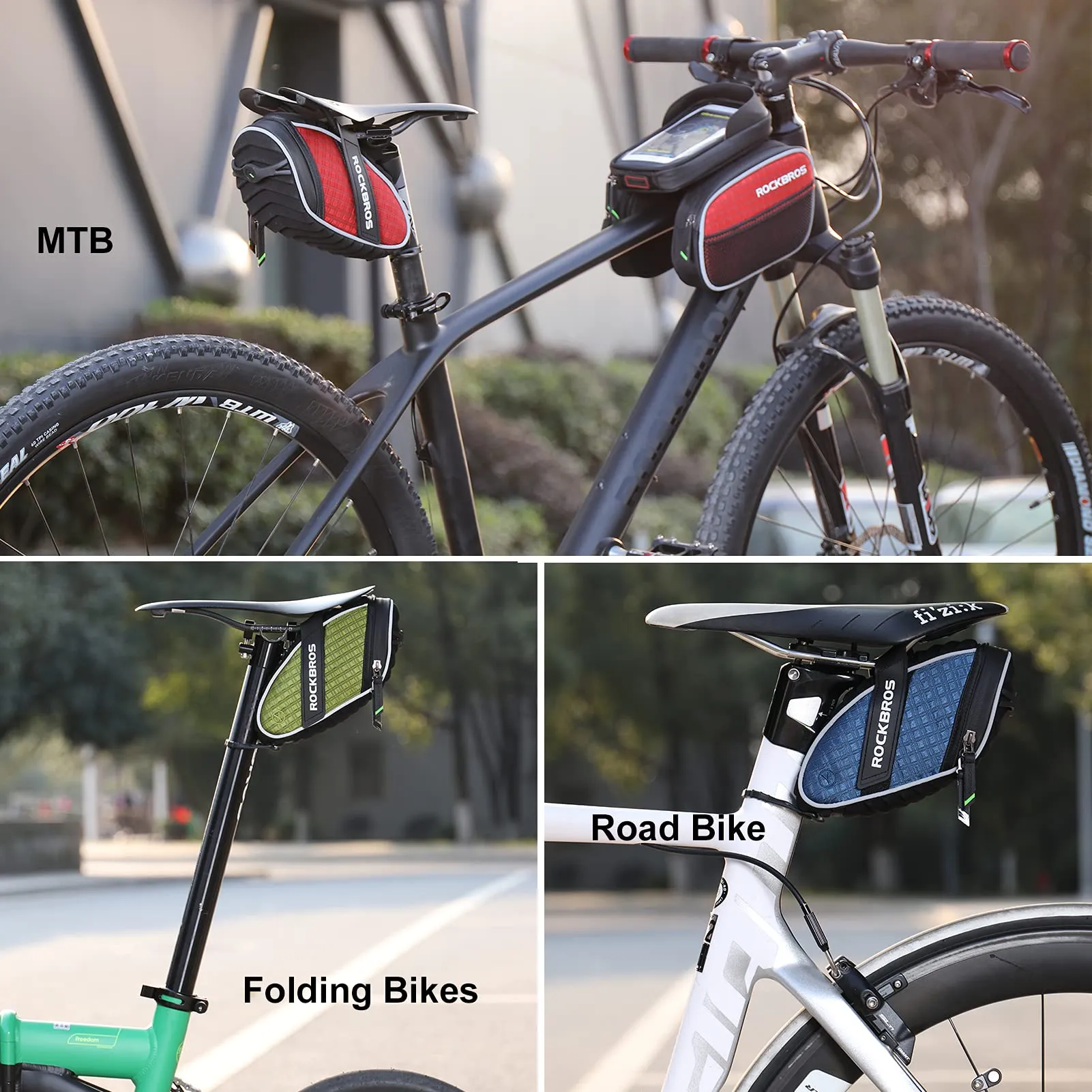 ROCKBROS Bicycle Saddle Bag Under Seat 3D Shell Cycling Seat Pack