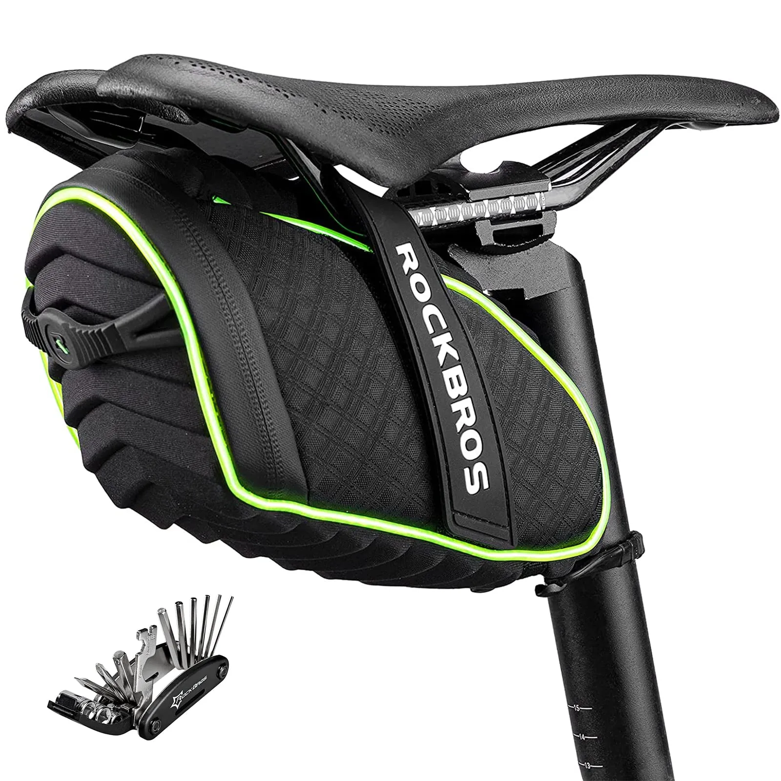 ROCKBROS Bicycle Saddle Bag Under Seat 3D Shell Cycling Seat Pack