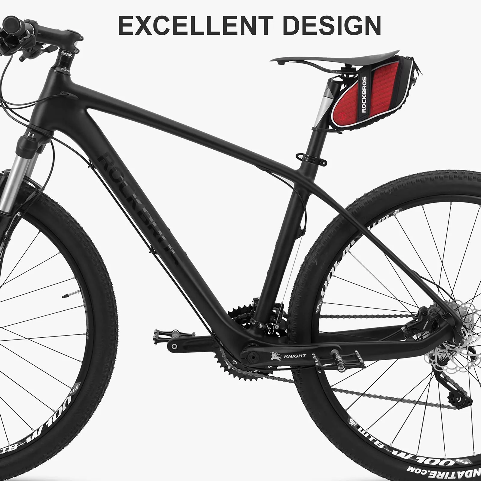 ROCKBROS Bicycle Saddle Bag Under Seat 3D Shell Cycling Seat Pack